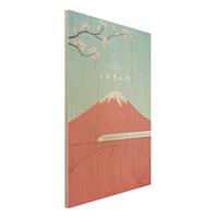 Bilderwelten Holzbild Natur & Landschaft - Hochformat 2:3 Reiseposter - Japan