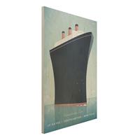 Bilderwelten Holzbild Natur & Landschaft - Hochformat 2:3 Reiseposter - Kreuzfahrtschiff