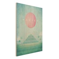 Bilderwelten Holzbild Natur & Landschaft - Hochformat 3:4 Reiseposter - Mexiko