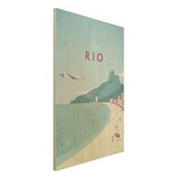 Bilderwelten Holzbild Natur & Landschaft - Hochformat 2:3 Reiseposter - Rio de Janeiro