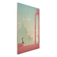 Bilderwelten Holzbild Architektur & Skyline - Hochformat 2:3 Reiseposter - Rom
