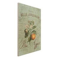 Bilderwelten Holzbild Blumen - Hochformat 2:3 Shabby Chic Collage - Orange