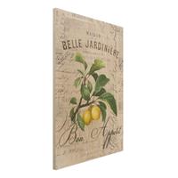 Bilderwelten Holzbild Blumen - Hochformat 2:3 Shabby Chic Collage - Pflaumen
