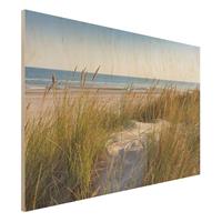 Bilderwelten Holzbild Natur & Landschaft - Querformat 3:2 StranddÃ¼ne am Meer