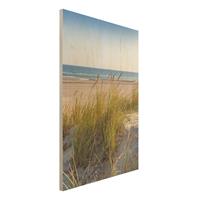 Bilderwelten Holzbild Natur & Landschaft - Hochformat 2:3 StranddÃ¼ne am Meer