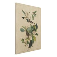 Bilderwelten Holzbild Blumen - Hochformat 3:4 Vintage Lehrtafel FliegenschnÃpper