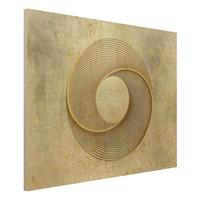 Bilderwelten Holzbild Line Art Kreisspirale Gold