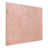 Bilderwelten Holzbild Muster Mandala Rosa