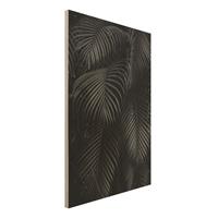 Bilderwelten Holzbild Schwarze Palmwedel