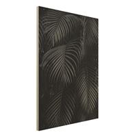 Bilderwelten Holzbild Schwarze Palmwedel