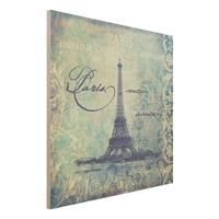 Bilderwelten Holzbild Vintage Collage - Paris Mon Amour
