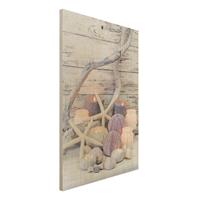 Bilderwelten Holzbild Wellness Seestern Dekoration