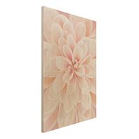 Bilderwelten Holzbild Dahlie in Pastellrosa