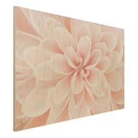 Bilderwelten Holzbild Dahlie in Pastellrosa