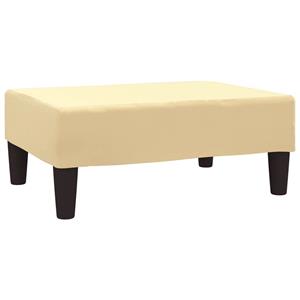 vidaXL Voetenbank 78x56x32 cm fluweel crèmekleurig