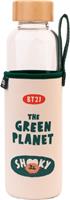 BT21 drinkfles Shooky 500 ml 7 x 23,5 cm glas transparant/beige