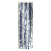 Travellife Vliegengordijn Chenille Basic 185x56 Cm Grijs En Blauw