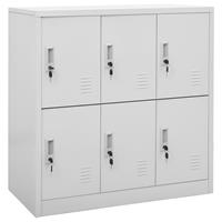 VidaXL Lockerkast 90x45x92,5 Cm Staal Lichtgrijs