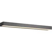 BES LED LED Wandlamp - Trion Rolan - Up en Down - 8W - Warm Wit 3000K - Rechthoek - Mat Zwart - Aluminium