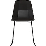 Paperflow Schalenstuhl  CUBE, lackierter Stahl, Sitzschale Kunstoff, Sitzhöhe 460 mm, 2er-Set, schwarz