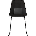 Schalenstuhl  CUBE, lackierter Stahl, Sitzschale Kunstoff, Sitzhöhe 460 mm, 2er-Set, schwarz