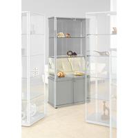 EUROKRAFTpro Design-vitrine, met onderkast, h x b x d = 1800 x 820 x 420, zonder verlichting