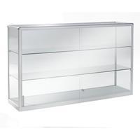 EUROKRAFTpro Vitrine, uitvoering halfhoog, breedte 1200 mm, 2 schuifdeuren