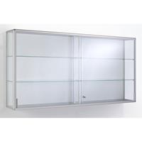 EUROKRAFTpro Vitrine, uitvoering wandvitrine, breedte 1020 mm, 2 schuifdeuren, zeer brandvertragend