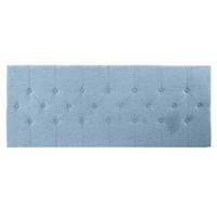 DKD Home Decor Kopfende des Betts  Polyester Kautschukholz Weiß (160 x 7 x 65 cm)