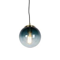 QAZQA Hanglamp pallon - Blauw - Art Deco - D 200mm