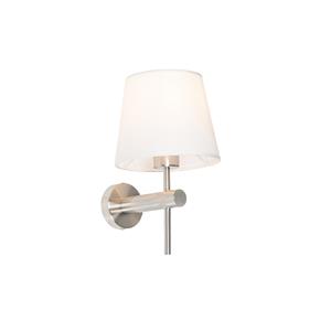 QAZQA Wandlamp pluk - Wit - Modern - L 18cm