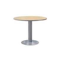 Säulentisch Ø 1000 mm, Höhe 720 mm Buche-Dekor / alufarben