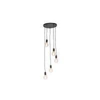 QAZQA Moderne Hängelampe schwarz 35 cm 5-Licht - Facil