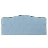 DKD Home Decor Kopfende des Betts  Blau Polyester Kautschukholz (146 x 6 x 68 cm)