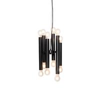 QAZQA Art Deco Hängelampe schwarz 12-flammig - Facil