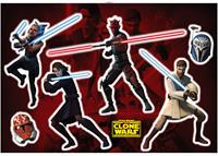 Komar Wandfolie Clone Wars Showdown 100 x 70 cm (6 stuks)