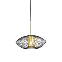 QAZQA Design Hängelampe Gold mit schwarz 50 cm - Dobrado