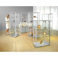 EUROKRAFTpro Design-vitrine, kolomuitvoering, h x b x d = 1800 x 520 x 520 mm, met LS-verlichting