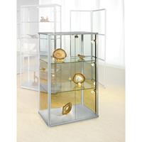 EUROKRAFTpro Design-vitrine, halfhoog, h x b x d = 1280 x 820 x 420 mm, met LS-verlichting