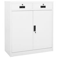 vidaXL Aktenschrank Büroschrank Weiß 90x40x102 cm Stahl