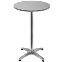 Casaria Statafel 2 stuks Zilver Aluminium ø60cm Verstelbaar