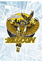 Klebefieber Wandtattoo Falcon Gold Comic Classic