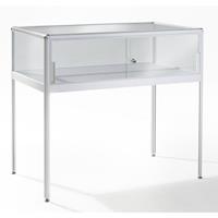 EUROKRAFTpro Vitrine, uitvoering tafelvitrine, breedte 1000 mm, 2 schuifdeuren