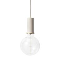 Ferm Living Collect Pendelleuchte Hellgrau niedrig