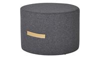 HOME STORY Pouf ¦ grau ¦ 100% Polyesterfüllung, Polyester ¦ Maße (cm): H: 47 T: 31  - Möbel Kraft