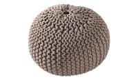 HOME STORY Strickpouf ¦ beige ¦ Maße (cm): H: 38  Ø: [50.0]  - Möbel Kraft