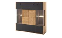 Highboard ¦ holzfarben ¦ Maße (cm): B: 124 H: 121 T: 37  - Möbel Kraft