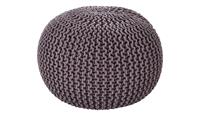 HOME STORY Strickpouf ¦ grau ¦ Maße (cm): H: 45  Ø: [65.0]  - Möbel Kraft