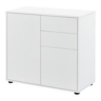 En.casa Sideboard Kommode 74x79x36cm mit Schubladen und Schranktüren in verschiedenen Farben weiß Modell 2