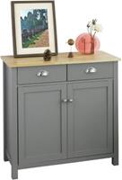 SoBuy Sideboard Kommode Beistellschrank Küchenschrank Flurschrank natur/grau